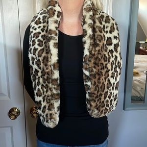 Cheetah Faux Fur Neck Wrap